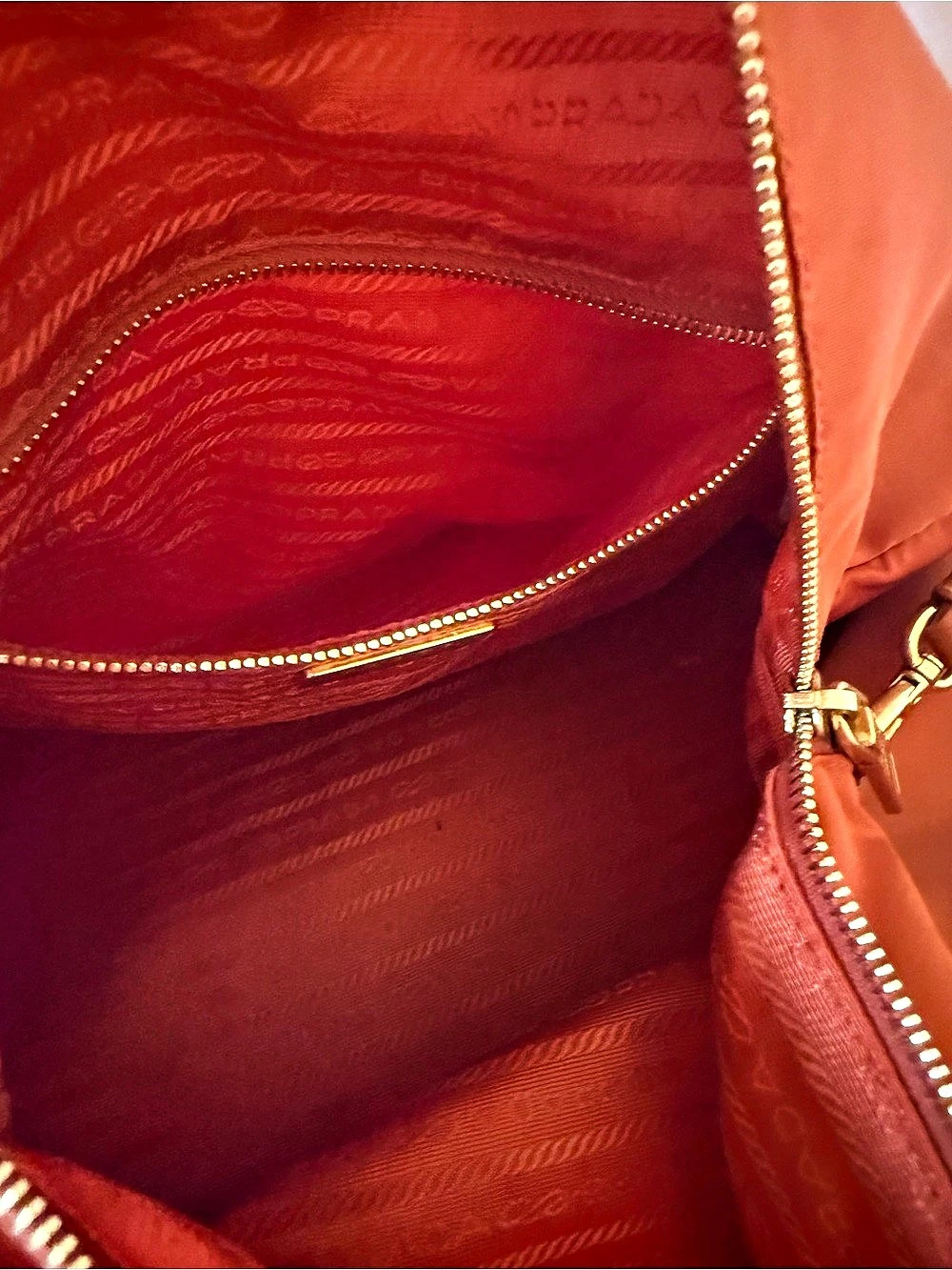 Prada Nylon Travel Bag in Orange NWT - Picture 11 of 16